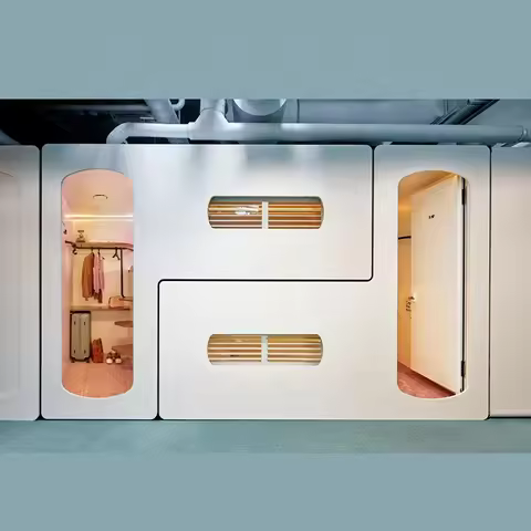 2 Door Capsule Bed for Hostel Soundproof Sleeping Pod Smart Lock Mini Room Inn Capsule Bed Youth Hos