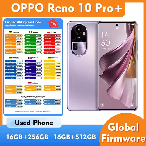 OPPO Reno10 Pro+ 5g Smartphone 256GB Screen 6.74-Inches All Colours Android Used Phone