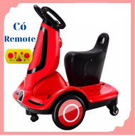 Xe ô tô điện trẻ em cao cấp màu hồng siêu xinh cho bé gái FEY- Hello Kitty - xe xoay 360 độ - Có