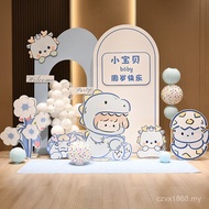 Field One Year Old One Year Old Background Wall One Hundred Days Birthday 2026 Baby Century-Old kt G