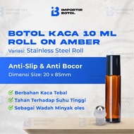 IMPORTER BOTTLE 10ml Amber Roll On Glass Bottle