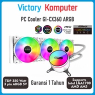 Pccooler GI-CX360 White ARGB AIO Liquid CPU Cooler 360mm (Intel/AMD)