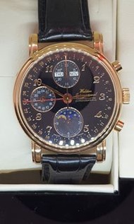 Waldan International 38mm 18k玫瑰金手錶