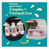 paket hemat wadah bolu + toples set fiorenza