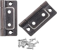 QUARKZMAN Pack of 2 51 x 25 x 1.2 mm Hinges Door Hinges Non-Mortar Silent Folding Door Hinges Coatin