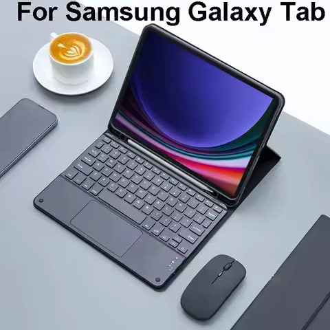 Keyboard Case for Samsung Galaxy Tab A9 Plus, Tablet Cover for Tab S8 S9 Ultra S7 S9 FE+ A8 S6 Lite 