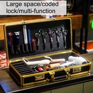 【AA MALL】อุปกรณ์ทำผมแบบพกพา กล่องเก็บหวี กรรไกรตัดผม ออแกไนเซอร์ รหัสผ่าน Case กล่องใส่อุปกรณ์ตัดผม