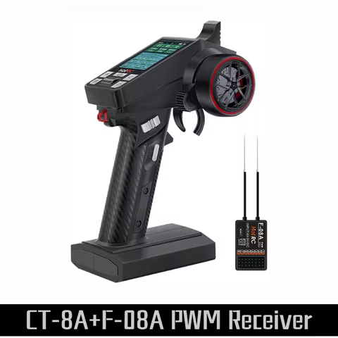 HotRC CT-8A 2.4Ghz 8CH FHSS Transmitter Remote Control Radio System CT8A with F-08A PWM Receiver For