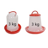 3kg Poultry Feeding bucket, Automatic drinker Chicken coop Feeding Devices(1 Pc)