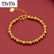 emas 916 original malaysia gold bracelet ladies love transfer beads bracelet 20cm free jewelry box