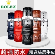 ((Big Brand Quality) Rolex Watch Strap Men's Genuine Leather Log Cellinidy Tongna Submariner Black Water Ghost Watch Chain 20, mmA10