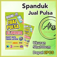 Banner Pulsa 50x100 dapat 2pcs 1 hari jadi