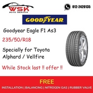 ( 235-50-R18 ) GOODYEAR EAGLE F1 ASYSMETRIC 5 ( YEAR 2022 )( EUROPE ) ( NEW TYRE  )  FOR ALPHARD  FREE INSTALLTION 