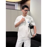 Moncler/Moncler 2026 Round Neck Short-Sleeved T-Shirt Couple Style Men Style Pullover Sports Short-S