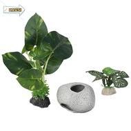 CAUSI Artificial Water Plants, Plastic Green Fish Tank Plants, Ornaments Artificial Tall Aquarium Pl