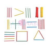 (100pcs) 9.5cm Colorful Sticks Learn to Count Montessori Educational Toys