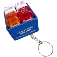 Pilot And Crew Alert Keychain Warning Sound Simulator, LED Aviation Cockpit Safety Button, Emergency