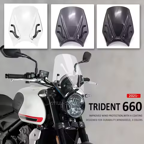 For Trident 660 Trident660 2021 2022 New Motorcycle Accessories Windshield Wind Deflector Windscreen