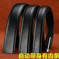 No Buckle 3.4cm Perforated Automatic Buckle Genuine Leather Belt 2.4cm Belt 2.8cm Pants Belt 3.0cm B