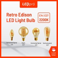 LED PRO LED LIGHT E14/E27 Retro Edison LED Light Bulb - Four Type Different Shape