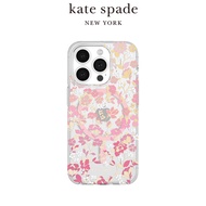 【kate spade】iPhone 15系列 MagSafe 精品手機殼 桃花紛飛/ iPhone 15 Pro