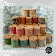 Jute Ribbon with Lace Decoration 6cm 1 Roll Jute & Lace 6cm Ribbon - 1 Roll