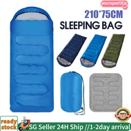 【SG STOCK】Outdoor Sleeping Bags Camping Sleep Bag Envelope Hooded/Portable Hiking Camping Sleeping B