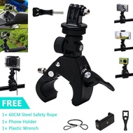 Hero8 Motorcycle Bike Bicycle Handlebar Seat Post Bar Adjustable Jaw Clamp Mount Bracket For GoPro H