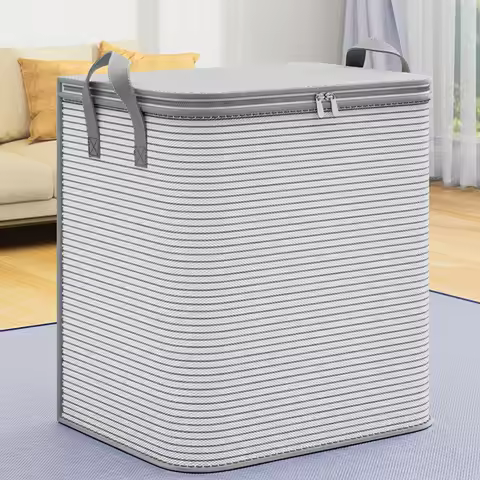 Quilt Storage Baskets for Clothes Blanket Portable Moving Boxes Large Capacity Organizing Bins Home 