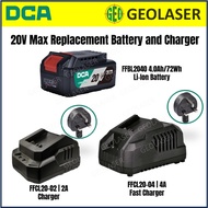 DCA / DongCheng / 东成 20V Max Replacement Battery & Charger For 20V Max Power Drills / Grinder / Othe