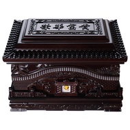 Fu Anxiang Urn Box Solid Wood Ebony Male Female Longevity Box Log Small Coffin Funeral Supplies 3.9