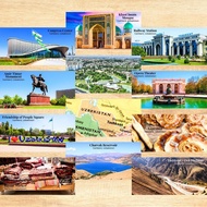 Uzbekistan Tashkent Souvenir Fridge Magnet Door Food Culture 10 cm x 5