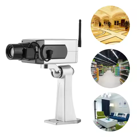 Fake Surveillance Camera Bullet Dummy Fake Surveillance Security Camera Auto Movement Dummy Camera f