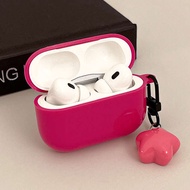 airpods case airpods pro case Jelly Rose Red is suitable for Apple AIRPODSPRO2 2nd generation Blueto