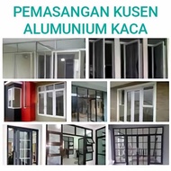 pemasangan kusen pintu jendela aluminium murah wa 087875463434
