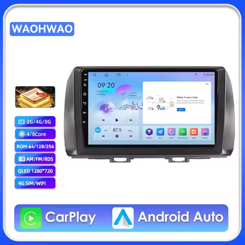 Android 16 CarPlay Auto For Toyota BB 2 Daihatsu Materia 2005 - 2016 Car Radio Multimedia Video Play