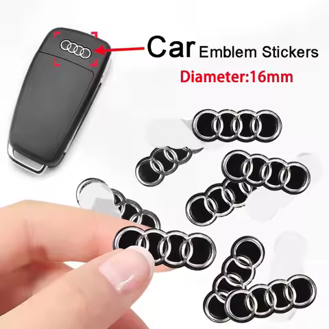 2/5/10pcs Car Remote Key Sticker Emblem Logo For Audi A3 A4 A5 A6 A1 A2 A7 A8 Q1 Q2 Q3 Q4 Q5 Q6 Q7 Q
