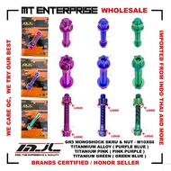 FREE 2 YAMALUBE OIL - MJL Original GR5 / CNC Monoshock SKRU & NUT - M10X60 - Chrome / Gold Yamaha Ho