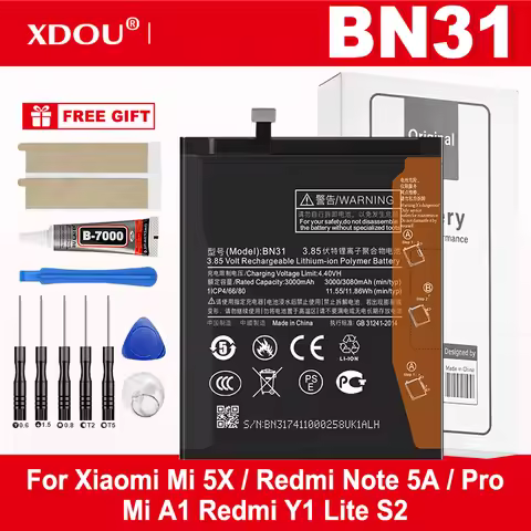 Brand New BN31 3080mAh Battery For Xiaomi Mi 5X Mi5X Redmi Note 5A / Pro Mi A1 Redmi Y1 Lite S2 BN31