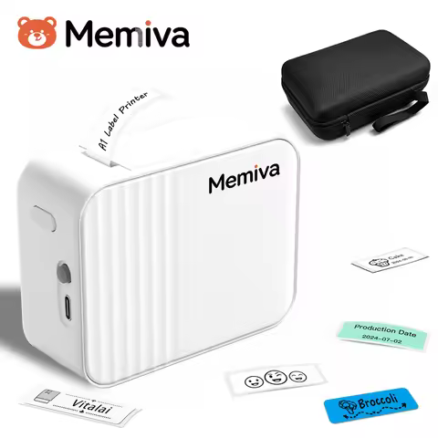 Memiva A1 Mini Thermal Label Printer Portable Self-adhesive Label Printer As Marklife P15 Printer In