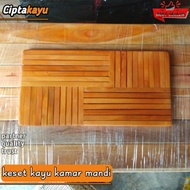 Wooden mat | Portable wooden bathroom mat - 60x30