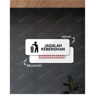 CLEAN GUARD WRITING 22X8 CM CLEAN GUARD STICK SIGN CLEAN GUARD WALL STICKER/