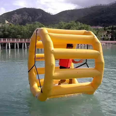 Outdoor Inflatable Water Roller - Large Floating Entertainment Equipment - Fun Sports for Lakes and 