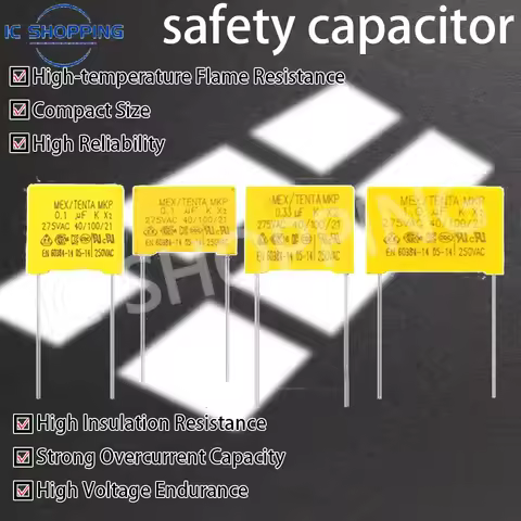 10PCS 275VAC Polypropylene Film Capacitor X2 0.01 0.1 0.15 0.022 0.22 0.33 0.47 0.56 0.68 1.2uf 104K