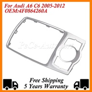 For Audi A6 C6 2005-2012 Front Console Frame Decoration Bezel MMI Shift Knob Fixed Frame Panel Decor