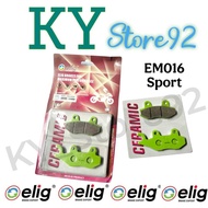 ELIG Front Sport Brake Pads EM016 Benelli Zazero 250 . TVS Dash . Neo . Rock Z 125 . All Apaches