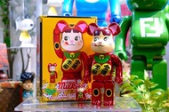 🎏預訂🎏Bearbrick 400% 100% 招き猫 ペコちゃん金運 ダブル小判 梅色金メッキ