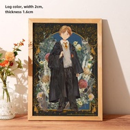 Simple Modern Solid Wood Puzzle Frame 1000 Pieces 70X50X75cm Photo Frame Mat Frame for Van Gogh Star