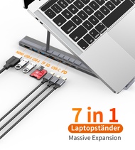 USB C Laptop Docking Station Stand USB C Dock Tablet Stand 7 in 1 USB C Hub with 4K HDMI 2 USB 3.1 P