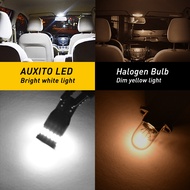 AUXITO ไฟรถยนต์ Led Led W5W T10 194 168 Canbus แสงสีขาว10ชิ้นหลอดไฟสำหรับรถยนต์จอดรถภายในรถไฟอ่านหนั